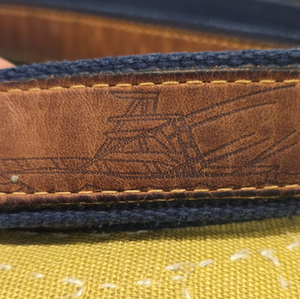 Zep Pro Leather Embroidered Mahi Mahi Bull Dolphin Belt | Size 42 - Picture 3 of 11